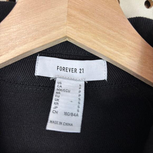 Forever 21 Black Fringe Denim Jacket Western Festival Cowgirl M - Picture 5 of 7